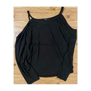 SHEIN Plus Black Dressy Long sleeve Shirt